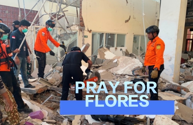 PRAY FOR FLORES, INDONESIA BERDUKA, GEMPA 7,7 SR GUNCANG FLORES NTT